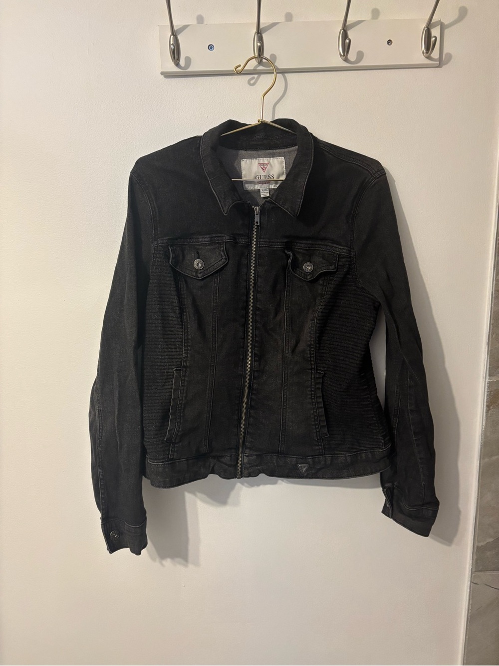 Guess Denim Moto Jacket Large